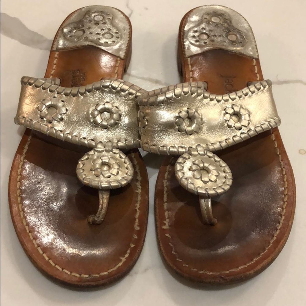 Jack Rogers gold sandals